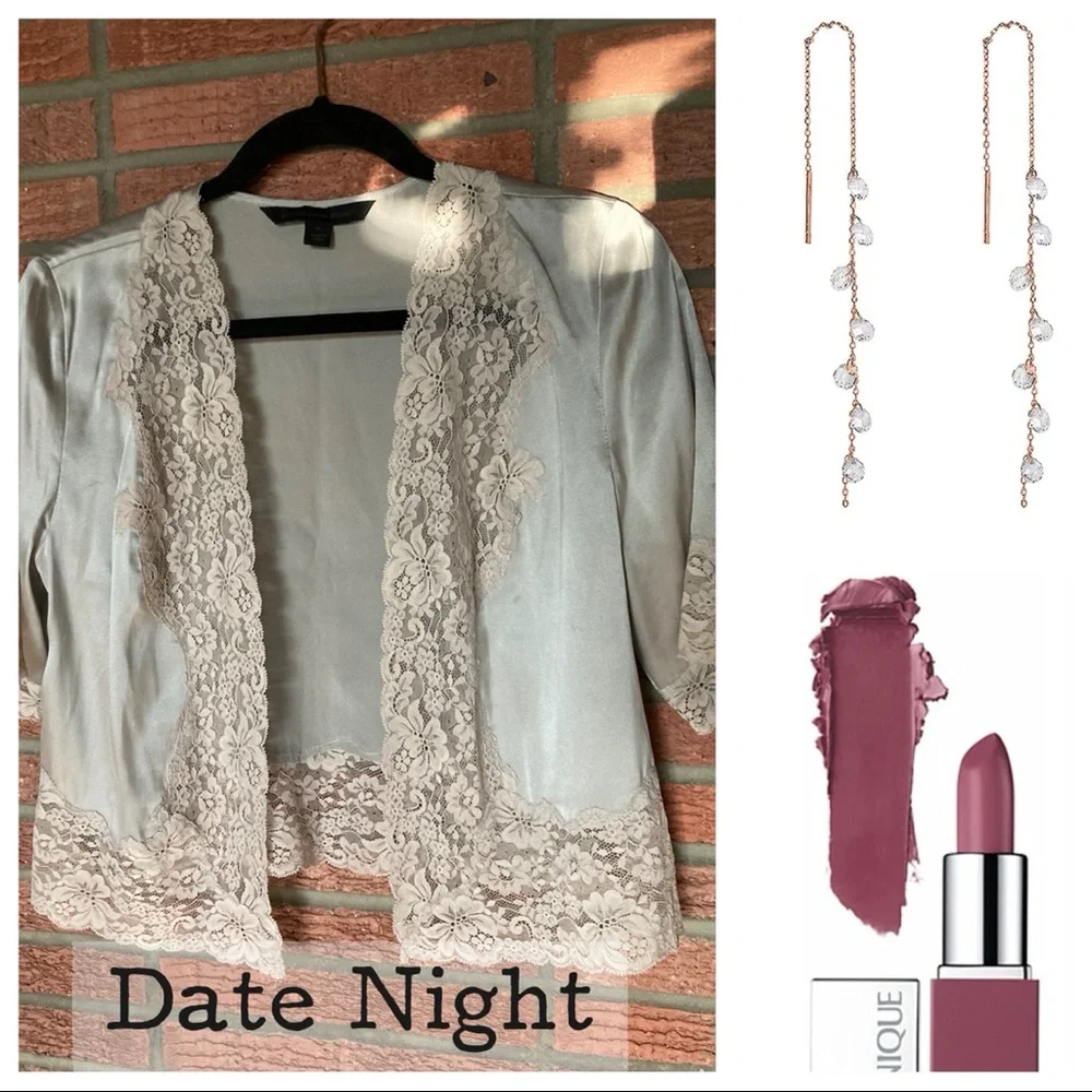 Express Design Studio Silk Cardi - Picture 1 of 7